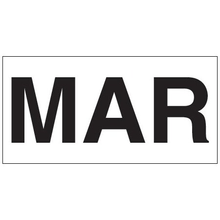 Bsc Preferred 3 x 6'' - ''MAR'' White Months of the Year Labels BUY00024160